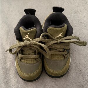 Jordan Kids Olive and Black Sneakers